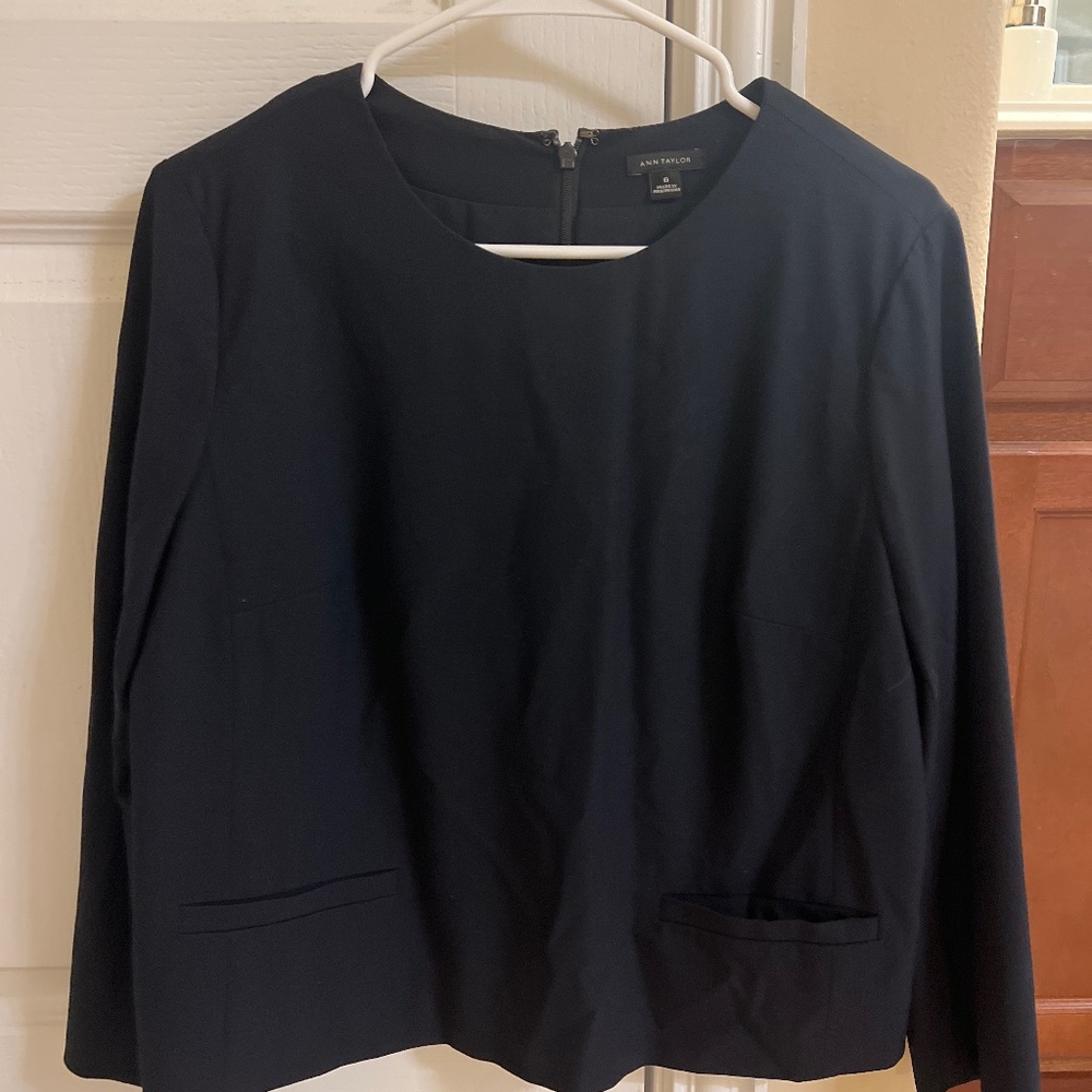 Dark Navy Ann Taylor Blouse size 6